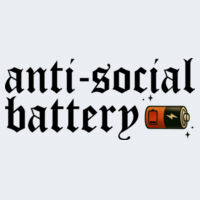Anti Social Battery - GD11 Softstyle® Adult Long Sleeve T-Shirt Design
