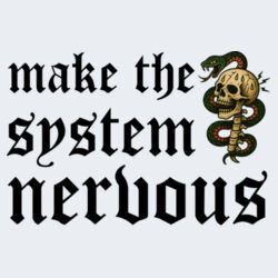 Make The System Nervous - GD11 Softstyle® Adult Long Sleeve T-Shirt Design