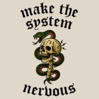 Make The system Nervous - W201 Premium Cotton Tote Design