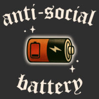 Anti Social Battery - W201 Premium Cotton Tote Design