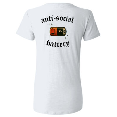 Anti Social Battery - GD95 Heavy Cotton™ Ladies' T-Shirt Thumbnail