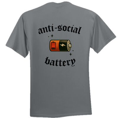 Anti Social Battery - GD05 Heavy Cotton™ Adult T-Shirt Thumbnail