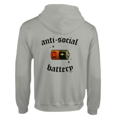 Anti Social Battery - GD57 Heavy Blend™ Adult Hooded Sweatshirt Thumbnail