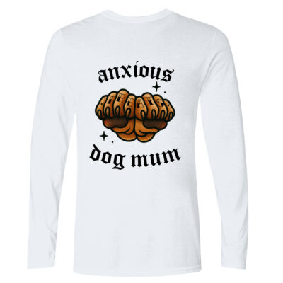 Anxious Dog Mum - GD11 Softstyle® Adult Long Sleeve T-Shirt Thumbnail