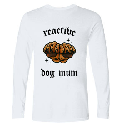 Reactive Dog Mum - GD11 Softstyle® Adult Long Sleeve T-Shirt Thumbnail