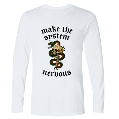 Make The System Nervous - GD11 Softstyle® Adult Long Sleeve T-Shirt Thumbnail