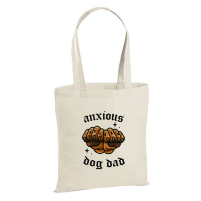 Anxious Dog Dad - W201 Premium Cotton Tote Thumbnail