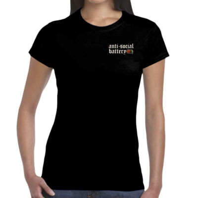 Anti Social Battery - GD95 Heavy Cotton™ Ladies' T-Shirt Thumbnail
