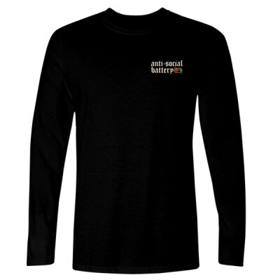Anti Social Battery - GD11 Softstyle® Adult Long Sleeve T-Shirt Thumbnail