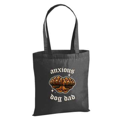 Anxious Dog Dad - W201 Premium Cotton Tote Thumbnail